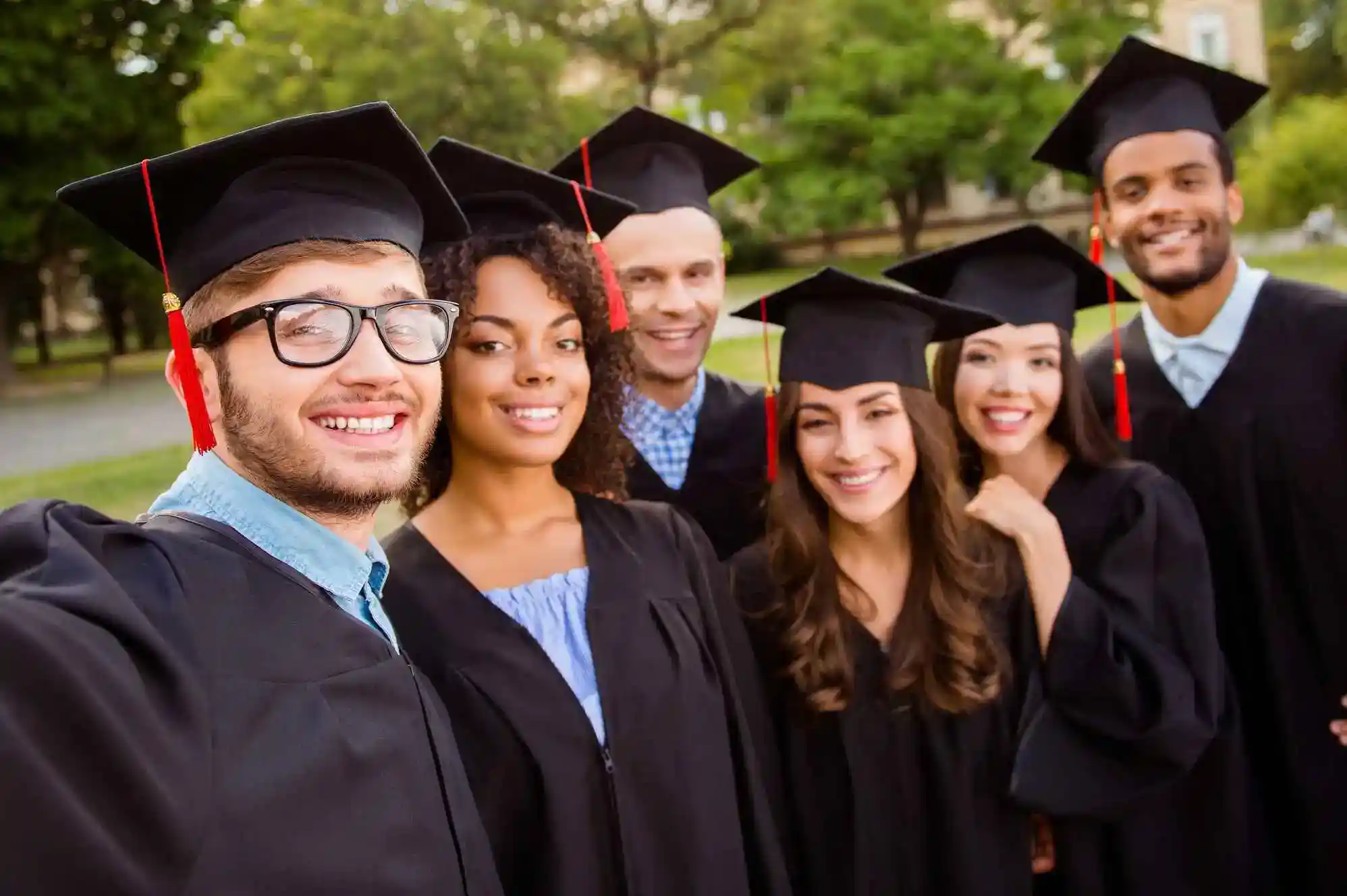 Students in India & flags